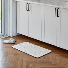 Modern House 格紋水磨石雙面PVC廚房墊, 圖案, 1個