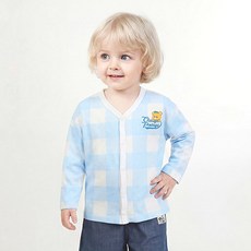 milkmile Summer Wave Bear 涼爽竹節紋開襟衫