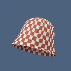 셀레네 체크디자인 니트 벙거지 모자