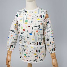 BEBE CHOUETTE 兒童防水無袖圍裙 + 袖套 2件組