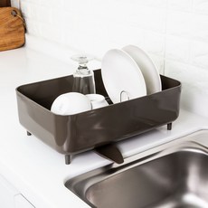 4BNK 小型金屬線碗盤瀝水架, 1個, 1層, 棕色