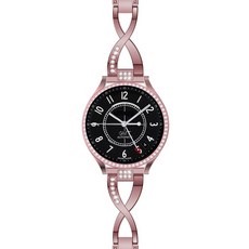 스페이스쉴드 스마트워치 샤인 큐빅 메탈 밴드 + 범퍼 케이스 세트 20mm, 로즈핑크, 1개