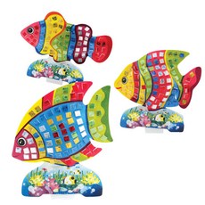 Colorloon 全息馬賽克魚3件組, 混合色, 1套