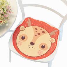 角色印花透氣坐墊 4入, 鹿