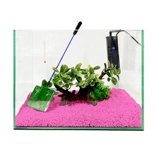 Rora Pet 35苗條的側電影漁夫套組, 玫粉色（地材），隨機發貨（水草）