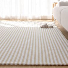 Reciente Denian條紋可水洗方形地毯