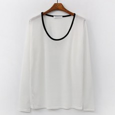 티탁 여성용 유넥 라인 긴팔티