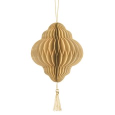 PartyDeco 紙質蜂巢裝飾品, 燈籠 米色