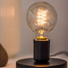 원하 블랙핏 단스탠드 전구 미포함, 블랙