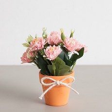 플라워트리 조화 쿠잉 소국 화분 14cm, 핑크, 1개
