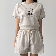 AiR Plane 女款 Starry Company 拉格蘭短版短袖三分短褲套裝