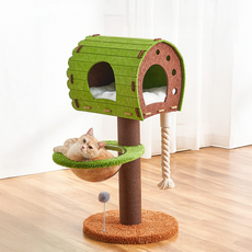 고양이 펠트 우편통 스크래쳐 미니 오즈의 숲 타워 A타입, 그린, 1개