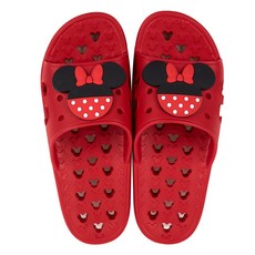 Disney 迪士尼 米妮造型 EVA排水浴室拖鞋, 紅色, 1雙