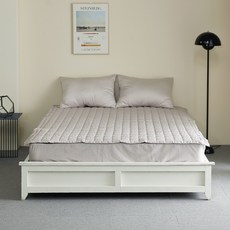 BOUNTIFUL 飯店式雙面60支紗純棉床墊, 菸灰色