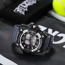 Soyo 商會鬧鐘防水潮流運動手錶, 灰色, 1個