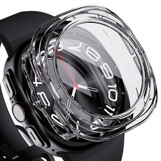 VICXXO Revixkin 9H高硬度 Galaxy Watch7 Ultra 47mm 螢幕保護鋼化玻璃一體式全覆蓋超薄硬殼, 1個, 透明