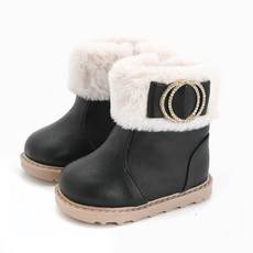 Rabbit Foot 女童可愛水鑽側邊蝴蝶結防寒靴