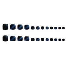 패디 네일팁 발톱 빅스톤 페디큐어 패디팁 24p, PT406 오닉스블루, 1개