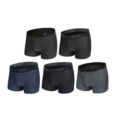 푸마바디웨어 빅사이즈 포함 남성용 에어 경량 블랙라인 드로즈 팬티 5종 세트