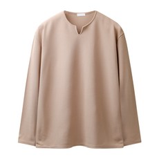 HARRISON HOMME 男款大碼領口開衩長袖T恤 LWD1108