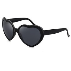 Mood Point 居家派對 搞笑愛心造型太陽眼鏡, 黑色, 1個