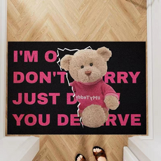 Fix9 玄關線圈地墊, 粉色小熊, 1個