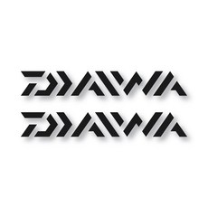 戶外車用DAIWA大型貼紙, 2個, 黑色