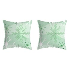 圓滾滾可愛畫風聖誕節抱枕套 2入