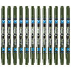 라인플러스 OHP펜 1mm 물펜MB 3.0mm, 파랑, 12개