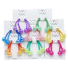 Kids Day 女童用蛋白石珠髮圈8對組