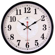 GAPANG 圓形靜音掛鐘, 01號 黑色