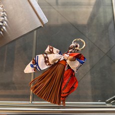 소리달 하코 스카프 레더 프린지 수술 참장식 가방키링