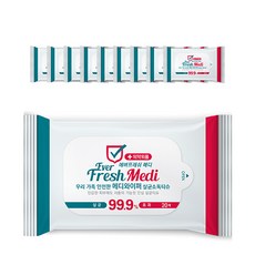 everfreshmedi 家庭清潔紙巾攜帶型, 20張, 10包