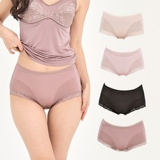슈라네 여성용 바람난인견 엠보 쿨 레이스 맥시 삼각 팬티 SH1801 4p