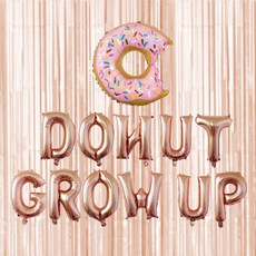 마켓감성 달콤도넛 생일파티세트 성장, 로즈골드, 1세트