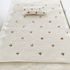 마롤로뜨 유아용 자수 누빔패드, 돗꼼아이보리, 1개