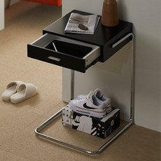 16피스 CSSD 사이드 티 테이블 방문설치, 블랙, 1개