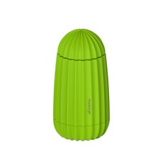 Lixi小舖 仙人掌牙籤棉花棒收納盒, 1個, 螢光色