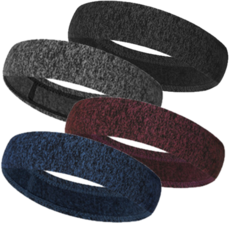 Marketplace 中性運動束帶 4 件套, 黑色、灰色、藍色、紅色