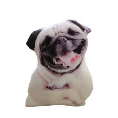 小狗圖案娃娃抱枕, 微笑的哈巴狗