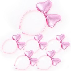 PARTYHAE 可愛蝴蝶結髮箍, 粉紅色, 6個