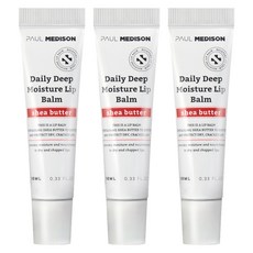 PAUL MEDISON 日常深層保濕乳木果油護唇膏, 3個, 10g, 蘋果香