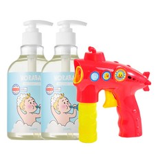 Tablie Norabatsu 洗髮沐浴粉香味 500ml x 2p + 潛水艇泡泡槍套組, 1組