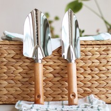 Haru Gonggan 木柄不鏽鋼園藝鏟 2款, 1套