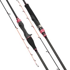 HAIDON 海東 DARK MOON 實心透抽 Ika Metal Omori 釣竿 B-622MH-ST, 黑色