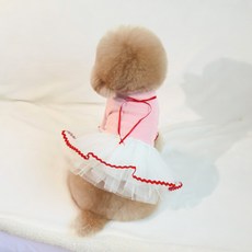 Grooming Dog 寵物長尾紗裙洋裝, 1個, 粉紅色