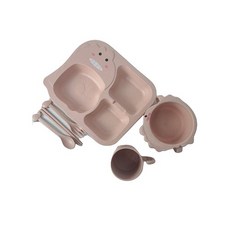 Young green 小恐龍形餐盤組, 粉色, 1組