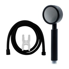 HOMEDAUM Monster蓮蓬頭+淋浴軟管1.5m+扳手組, 1組, 黑色