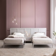 리바트 블랑쉬 패널형 침대 프레임 단품 방문설치, 고스트 샤크 그레이