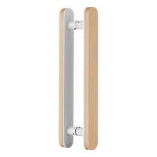 Cholmuldaejang 強化玻璃門把手 340 翡翠木圓桿 前後一組 白色, 1個